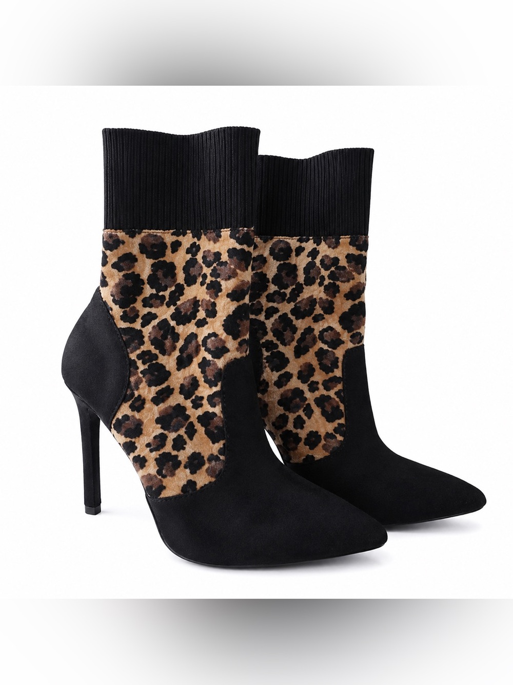 Call It Spring Vegan Leopard Cheetah Print Women's Ankle Boots High Heels